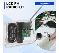 Jrudjsnhhty FM Radio Kit DIY Soldering Project Adjustable Wireless Receiver LCD Display FM Digital Radio Module DIY Kits for Leaning