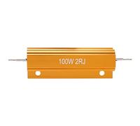 Jrudjsnhhty Gold Aluminum Clad Power Resistor Resistance 100W, 2 Ohm 2R