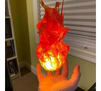 Jrudjsnhhty Halloween Magic Fire Ball on the Hand Home LED Decoration Luminous Fireball Exquisite Ornaments Party High Guality Easy to Use Red