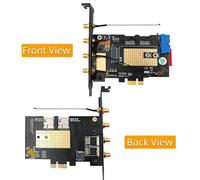 Jrudjsnhhty M.2 B Key USB3.0 & PCIe 5G Dual Bus 5G-WWAN Card Adapter Card, Desktop Adapter Card with 4 Antennas SIM Slots Easy Install