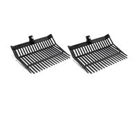 Jrudjsnhhty Manure Fork Replacement Head, Pitchfork Head, Horse Manure Rake, for Picking Up Manure, Stable Waste Removal Easy to Use,Black,2Pcs
