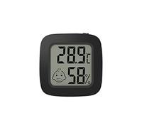 Jrudjsnhhty Mini LCD Digital Thermometer Hygrometer Magentic Temperature Meter Humidity Sensor Weather Station Black