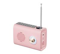 Jrudjsnhhty Mini Portable FM Radio Bluetooth Speaker with Colorful Light Support Handsfree Call B