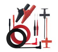 Jrudjsnhhty Multimeter Test Leads Kit with Alligator Clips, Puncture Probe, Wire-Piercing Test Hooks Professional Electrical Testing