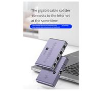 Jrudjsnhhty New Network Cable Splitter 1 to 4 Gigabit Network Distributor Simultaneous Internet Access, RJ45 Network Switch Extender