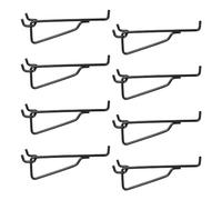 Jrudjsnhhty Peg Board Shelf Hooks, 8PACK 6In Metal Utility Hook Set, Peg Board Organizer for Garage Workbench Art Craft Room Office Easy to Use