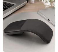 Jrudjsnhhty Portable Wireless Curved Touch Mouse Foldable Ultra-Thin Silent Ergonomic Computer Mouse Black