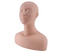 Jrudjsnhhty Professional Head Shoulder Exercise Bone Silicone Manikin For Makeup Extension Eyelash & Massage Exercise