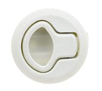 Jrudjsnhhty Round White Flush Pull Latch for RV Boat Marine Deck Hatch Door Replacement
