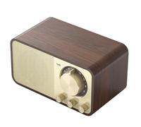 Jrudjsnhhty Solid Wood Vintage Radio Receiver Bluetooth Speaker Sound Box Support TF Card USB Supports Bluetooth 5.0 Suitable andCar Use