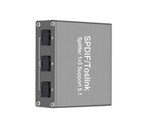 Jrudjsnhhty SPDIF Digital Audio Splitter 1X3 Toslink Optical 3 Way Adapter Suppoort LPCM 2.0 DTS -AC3 for/TV//Amplifier