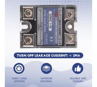 Jrudjsnhhty SSR 25A 3-32V DC To 24-480V AC Single Phase Solid State Relay DC Control AC -1 D4825 Load Voltage