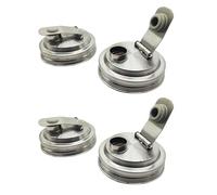 Jrudjsnhhty Stainless Steel Wide Mouth Jar Flip Prouting Spout Lids with Handle, for Home Brewing Fermenting Drinks Airtight
