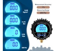 Jrudjsnhhty Tire Pressure Gauge Digital Tire Tester Display Air Pressure Manometer Quick Connect Coupler Thread 1/8