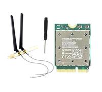 Jrudjsnhhty Tri Band WiFi7 QCNCM865 Wireless WiFi Card Bluetooth 5.4 Wireless Wi-Fi for 802.11be M.2 NGFF Wlan WiFi Card Only Antenna for Win11
