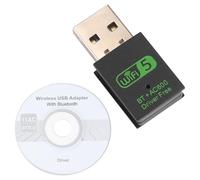 Jrudjsnhhty USB WiFi Bluetooth Adapter, 600Mbps Dual Band Wireless Network External Receiver,WiFi Dongle for PC/Laptop/Desktop