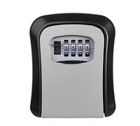 Jrudjsnhhty Wall Mount Key Lock Box 4 Digit Password Code Security Lock for Home Office Key Safe Secret Storage Box Organizer
