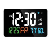 Jrudjsnhhty WiFi Desktop Clock Calendar Digital LED Display Intelligent Thermometer Smart Wall Clock Support WIFI Auto-Calibration Tools