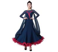 JRUIA Embroidery Professional Modern Dance Dresses National Standard Ballroom Competition Clothes Waltz Performance Costumes,A,3XL