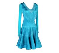 JRUIA Latin Dance Skirts for Women Irregular Fringe Cha Cha Practise Dancewear Salsa Tango Costume Ballroom Dance Dresses,C,L