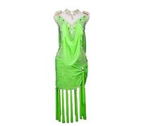 JRUIA Professional Latin Dance Competition Dresses Women's High-End Salsa Cha Cha Costume Ballroom Dancing Outfit,I,S