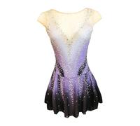 JRUIA Women's Ice Skating Competition Dance Dress Girls Artistic Gymnastics Performance Costume Figure Skating Skirt,A,7_10Years