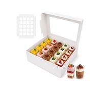 JRWTY Dessert Shooter Boxes 3 Pack, Each Box Holds 20 Count 5 oz Dessert Shooter Cups, Food-Grade Dessert Cup Holder Boxes with Inserts, Dessert Shooter Box Packaging for Parties, Catering