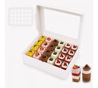 JRWTY Dessert Shooter Boxes 3 Pack, Each Box Holds 24 Count 3 oz Dessert Shooter Cups, Food-Grade Dessert Cup Holder Boxes with Inserts, Dessert Shooter Box Packaging for Parties, Catering