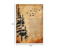JRXFXEKW Robert Frost Poem Stopping By Woods On A Snowy Evening Quote Inspirational Wall-Art For Study Room Decor(Framed,12X18inch(30X45cm))