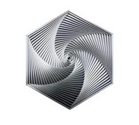 JRYXDS 1 Pcs Fractal Gradient Fidget Toy for Children and Adults, 3D Spiral Visual Design Relieves Anxiety, Releases Rtress Toys (Argent Laser)