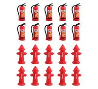 JRYXDS 20-Piece Miniature Fire Extinguisher and Hydrant Set, Educational Toy for Children, Fire Brigade Equipment, Miniature Decoration Items, City Planning Accessories, Micro Craft Landscape, Mini