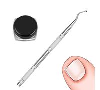 JRYXDS 50 C-Shaped Pads for Ingrown Nails - Painless Correctors for Onycocryptosis with File Included, Corrective Strips + Nail Extractor, Easy to Use Nail Treatment Kit Inc