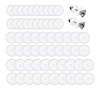 JRYXDS 60 pieces mixed size anti-game disc 5/7/10 mm silicone earring back stabilise earrings keloid disc discs for earring back transparent silicone discs piercing disc