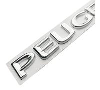 JRZCXGZX Car Emblem Badge Decal for Peugeot 107 206 207 208 308 307 407 508 2008 3008 Badge Metal Emblem Sticker Car Decal Logo Sticker Letters Sign Badge, Car Styling Accessories,Silver Style