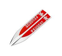 JRZCXGZX Car Emblem Badge Decal for Peugeot 208 308S 408 508 2008 3008 Badge Metal Emblem Sticker Car Decal Logo Sticker Letters Sign Badge, Car Styling Accessories,Red Style