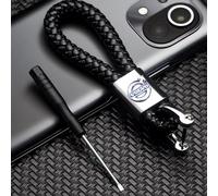 JRZCXGZX Car Hand-woven Logo Keychain Nylon Braided Rope Key Ring Anti-Lost for Volvo V70 V60 V50 S80 S40 S60 C70 Xc60 for Men Women Gifts,Black Style-A