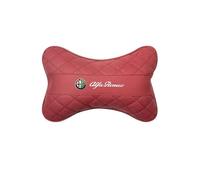 JRZCXGZX Car Headrest Lumbar Back Cushion Neck Pillow Accessories for Alfa Romeo Giulia Stelvio Giulietta 156 159 147 Mito Tonale Brera D,Headrest-Red Style
