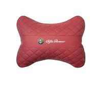 JRZCXGZX Car Headrest Lumbar Back Cushion Neck Pillow Accessories for Alfa Romeo Giulia Stelvio Giulietta 156 159 147 Mito Tonale Brera D, Lumbar Support-Red Style