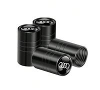 (js -Black for Audi) 4Pcs 3D Aluminum Car Wheel Tire Air Valve Dust Caps For Audi Sline A1 A2 A3 A4 A4L A5 A6 A7 A8 A8L TT Q1 Q2 Q3 Q4 Q5 Q6 Q7 Q8 B2