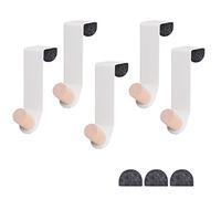 JS Coat Hooks Over Door Hanger Towel Hooks with Foam pad for Surface Protection Sturdy Elegant 5 Pack