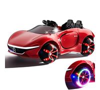 JS Ellie,Children Ride On Toy with Parental Remote Control,12V Kids Electric Car,Bluetooth Early childhood Music,Cool LED Lights at Night,Versatile,Rear Storage Rack,Birthday Gift for Ages 3+（Red）