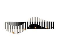 JS Ellie Wall-Mounted Coat Rack with Hooks, Elegant Curved Large Wall Decoration, Suitable for Entrance Halls, Living Rooms, and bedrooms A 100 * 34cm