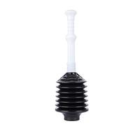 JS Jackson Supplies Professional Bellows Accordion Toilet Plunger, The Thrust Plunger Removes Heavy Jams From Clogged Bathroom Toilets, Universal Power Plungers for Bathrooms, White and