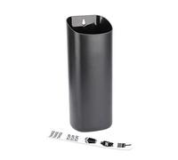 JS Jackson Supplies Small Black Lint Bin with Magnetic Back, Large Space Saving Trash Bin and Organizer for Laundry