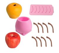 JS MOLD 3D Apple Moulds Silicone Mould Apple Mould Silicone Cake Mould with Handle, Silicone Moulds Christmas Baking Mould, Silicone Mould Apple for Cupcake Baking, Jelly, Pudding, Chocolate