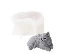 JS MOLD 3D Cat Silicone Mould, Animal Casting Moulds, Dog Candle Mould, DIY Mould for Making Cakes, Soaps, Fondant Decoration (7#)