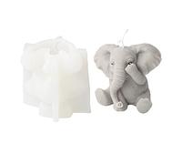 JS MOLD 3D Elephant Candle Mould Silicone Mould Epoxy Resin Candle Mould Resin Casting Resin Silicone Mould for Handmade Candle, Soap, Plaster Ornament, Resin Art (Not See)