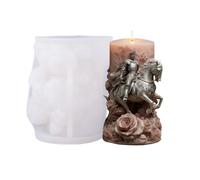 JS MOLD 3D Knight Silicone Candle Mould, Candle Pouring Mould, Candle Making Yourself, White Silicone Mould, DIY Candle Mould, Candle Mould Silicone