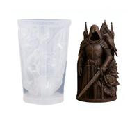 JS MOLD 3D Raven Knight Silicone Mould for Candles, Knight Candle Mould with Crow, DIY Candle Casting Mould, Epoxy Resin Casting Mould, Plaster Mould, Gothic Decorative Mould, Fantasy Gift for DIY