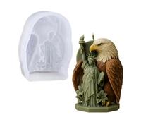 JS MOLD 3D Silicone Candle Mould Forest Animals Set, Bear Wolf Owl Casting Mould, Reusable Silicone Mould for DIY Candles, Soap & Plaster, Craft Accessories for Home Decoration (GJ-440)